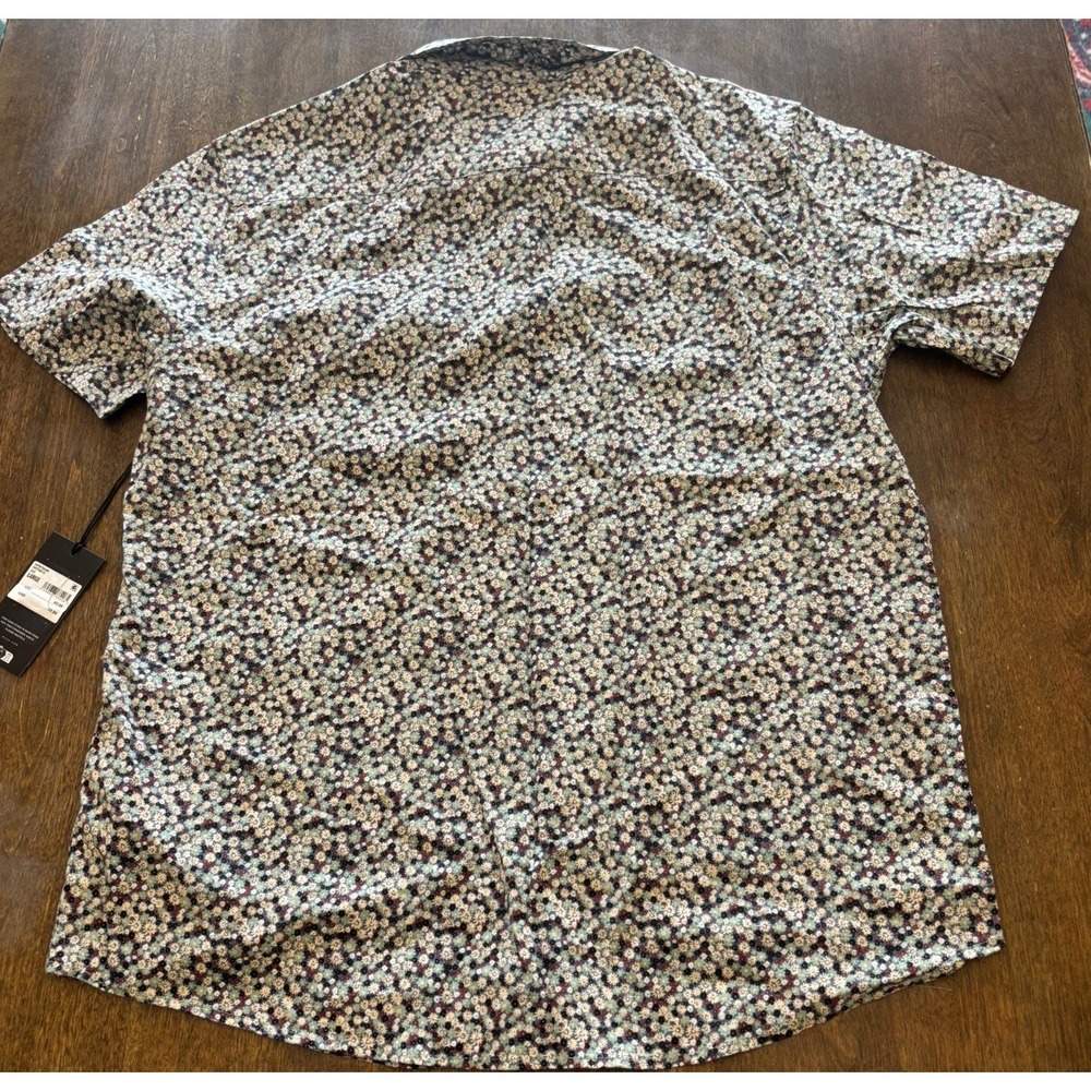 RVCA Anytime Men's S/S Button Shirt Navy Floral Large - Picture 3 of 3